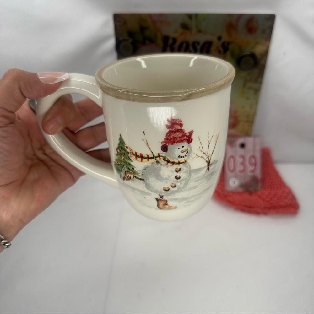 American Atelier Christmas Snowman Ceramic Mug - Picture 3 of 7